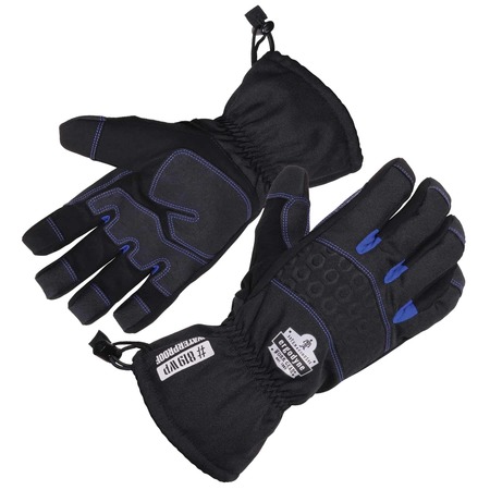 Proflex By Ergodyne Black Extreme Waterproof Winter Work Gloves, S, PR 819WP